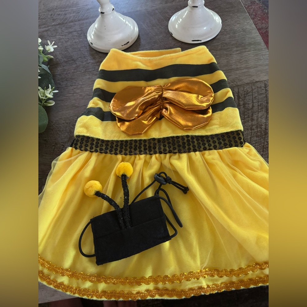 Yellow and Black Bumblebee Medium Size Dog Costume